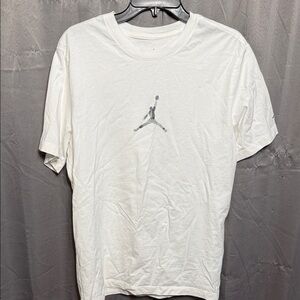 Jordan White Tee with Iconic Logo